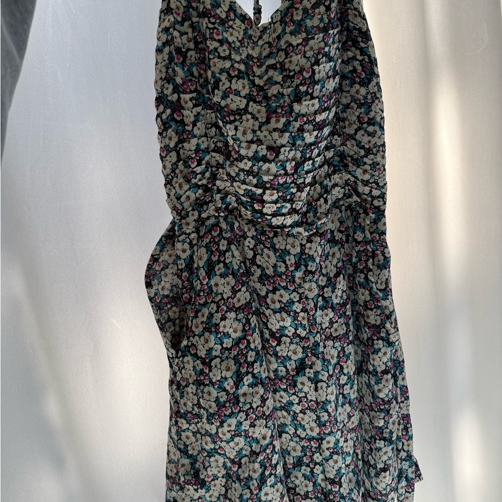 Forever 21 Black Floral Asymmetrical Dress